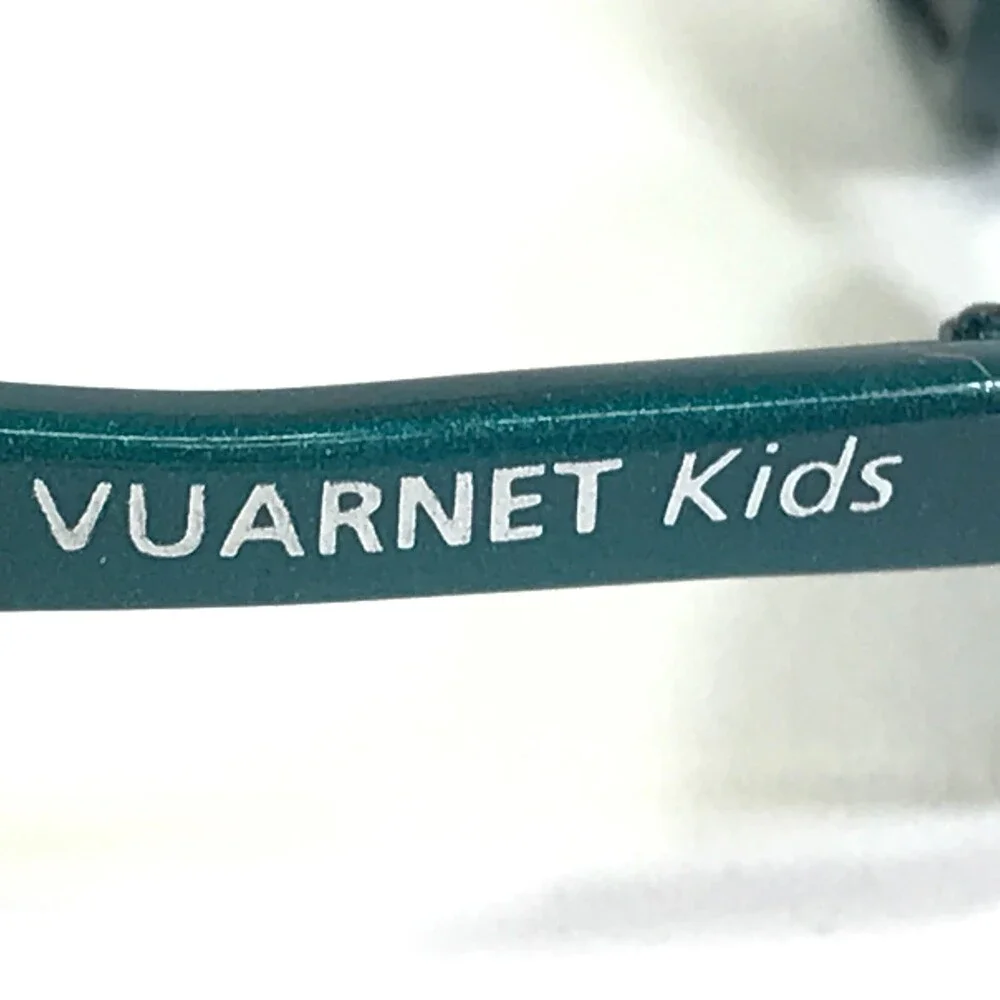 Vuarnet Kids Sunglasses B110 Blue Green Round Frames with Blue Lenses 28-15-105